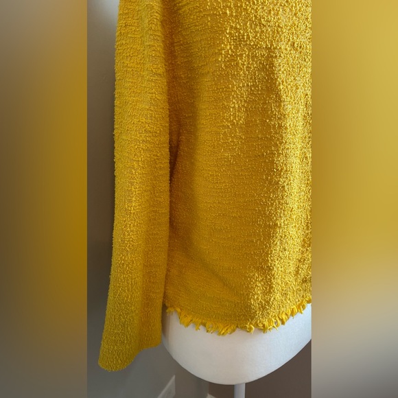 Express Small Formal Office Yellow Cardigan Top Summer Spring Fall - Picture 3 of 6